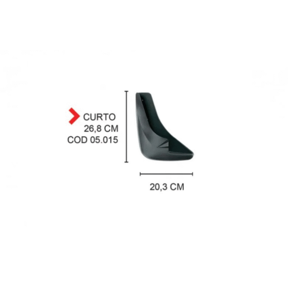 Flap Protetor Universal Curto (Para-Barro) Preto 4 Peças, Código Tgpoli 05.015 - Imagem 2