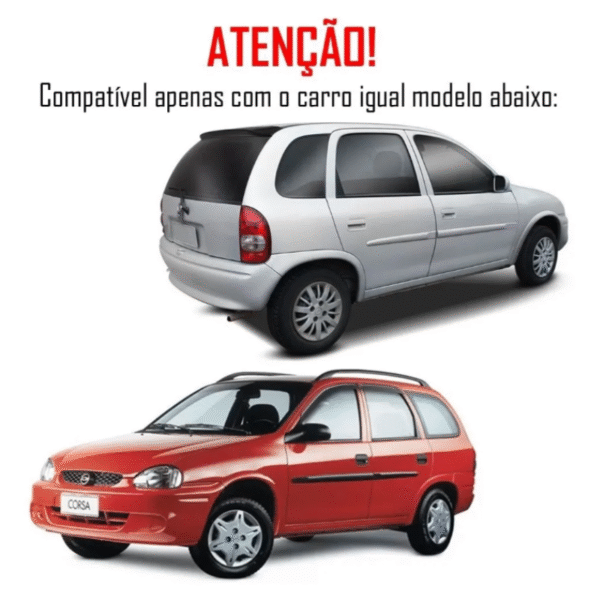 Aerofólio Corsa Hatch/Wagon 1ª Geração 94 a 01 – 30 LEDs – 4 Portas – Preto | TG Poli 03.311 - Imagem 2