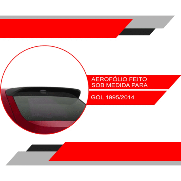 Aerofólio VW Gol G2 G3 G4 1995 a 2014 – 2 e 4 portas – Prata sem LED | TG Poli 02.269 - Imagem 4