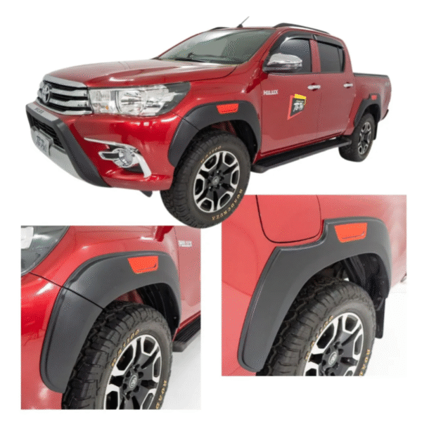Alargador Toyota Hilux 2016 a 2023 Cj 6 Peças Preto Tg Poli 07.115
