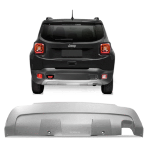 Aplique Protetor Traseiro Jeep Renegade 2015 a 2021 | Prata | TG Poli | Cód. 16.005