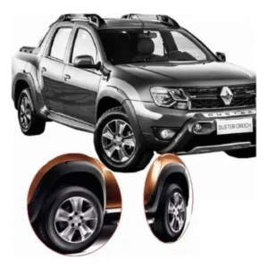 Alargador de Paralama Renault Duster Oroch 2015 a 2021 | Preto | TG Poli | 8 Peças | Cód. 09.059
