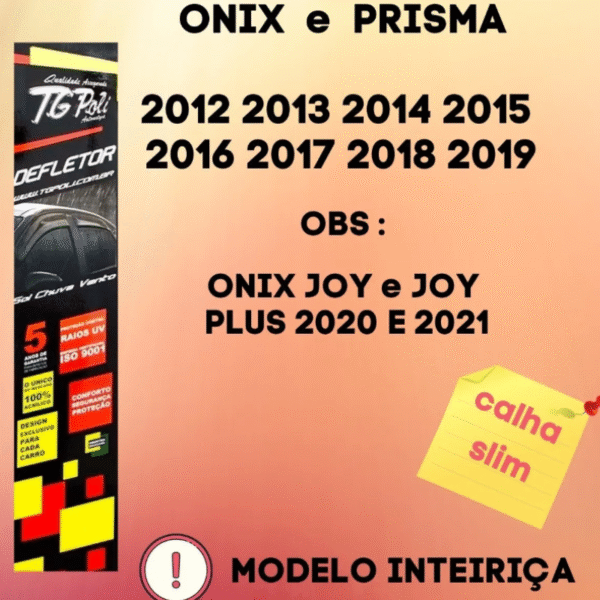 Calha de Chuva TG Poli Inteiriça Onix 2012 a 2019 / Prisma 2013 a 2019 | 4 Portas | Cód. 23.032 - Imagem 3