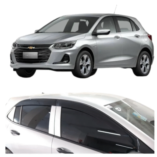 Calha de Chuva TG Poli Slim Onix Hatch Nova Geração 2020 a 2021 | 4 Portas | Cód. 23.036