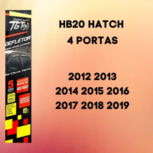 Calha de Chuva TG Poli HB20 Hatch 2012 a 2019 | 4 Portas | Cód. 25.005 - Imagem 4