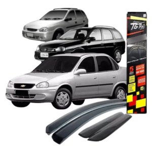 Calha de Chuva Slim TG Poli Corsa Hatch / Sedan / Classic 1994 a 2016 | 4 Portas | Cód. 23.038