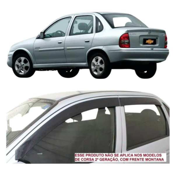 Calha de Chuva Slim TG Poli Corsa Hatch / Sedan / Classic 1994 a 2016 | 4 Portas | Cód. 23.038 - Imagem 5