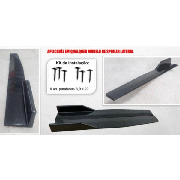 Flap Lateral Splitter Side Winglet Universal Black Piano | TG Poli 05.108 - Imagem 3