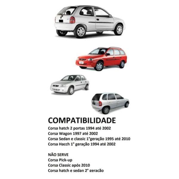 Spoiler Lateral TG Poli | Corsa Hatch, Wagon, Sedan e Classic 1ª Geração 1994 a 2010 – 2 e 4 Portas - Imagem 5