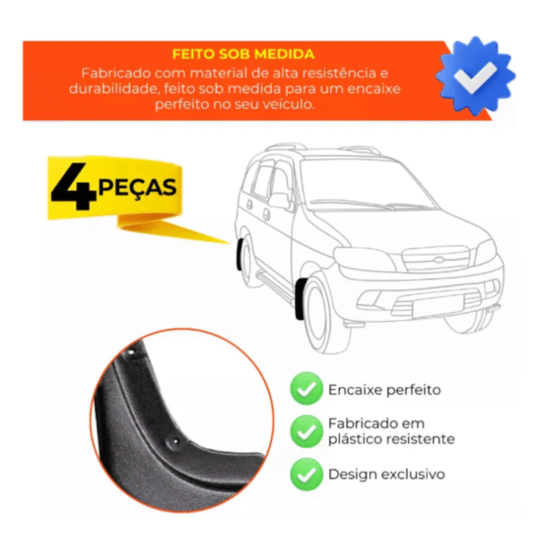 Kit Apara-Barro (Lameira/Flap) Jeep Compass 2016 a 2023 – TG Poli Cód. 16.002 - Imagem 4