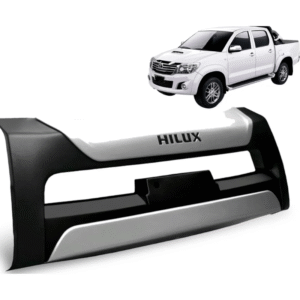 Overbumper Dianteiro Toyota Hilux Cabine Dupla 2009 a 2011 | Preto com Prata | TG Poli | Cód. 07.107