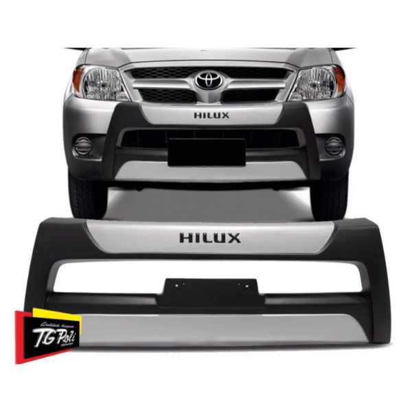 Overbumper Dianteiro Toyota Hilux Cabine Dupla 2009 a 2011 | Preto com Prata | TG Poli | Cód. 07.107 - Imagem 2