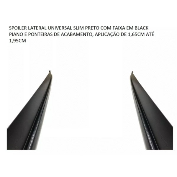 Spoiler Lateral Universal 1,65m e 1,95m – Preto com Detalhe Black Piano | TG Poli 05.107 - Imagem 5