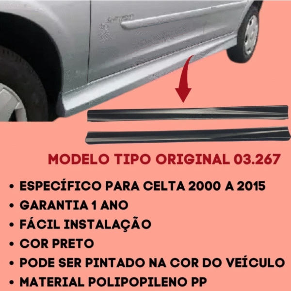 Spoiler Lateral Original TG Poli | Celta 2000 a 2015 | Cód. 03.267 - Imagem 3