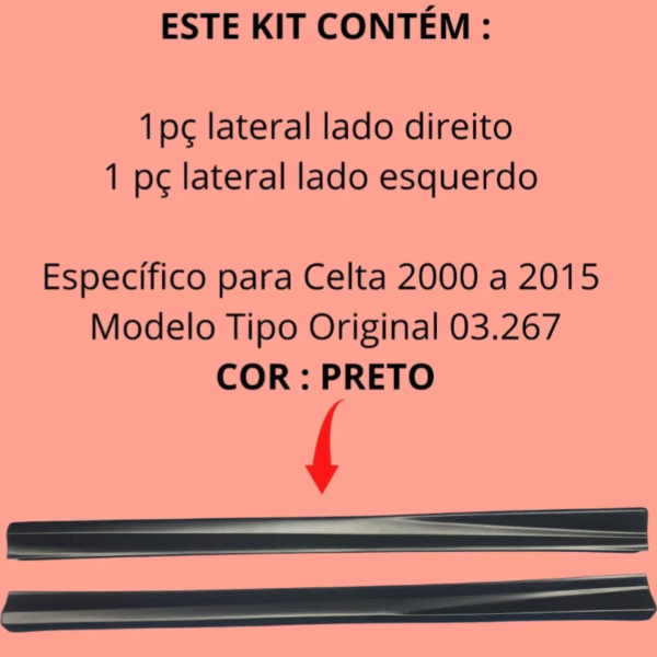 Spoiler Lateral Original TG Poli | Celta 2000 a 2015 | Cód. 03.267 - Imagem 4