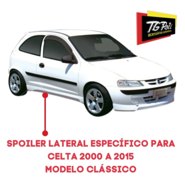 Spoiler Lateral Saia Celta 2000 a 2015 | Modelo Clássico TG Poli 03.257 - Imagem 4