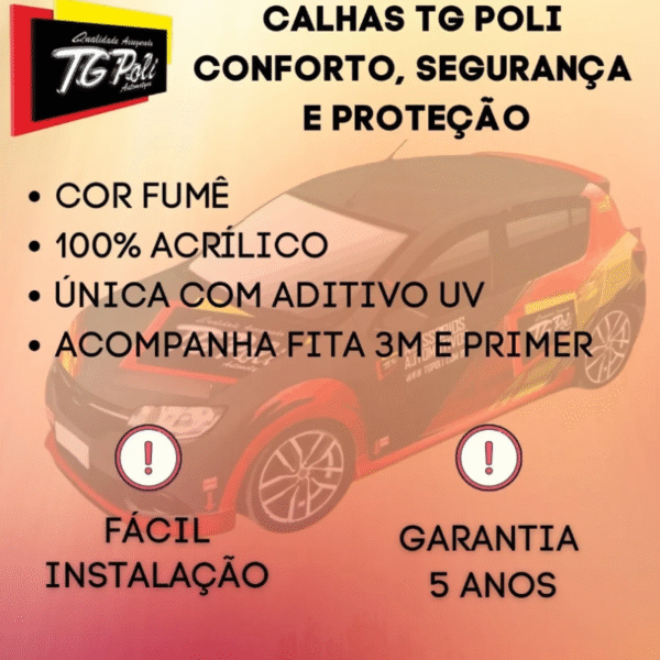 Calha de Chuva Slim TG Poli – Peugeot 208 2021 a 2022 – 20.011 - Imagem 5